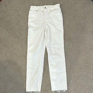 Madewell Perfect Vintage Crop Jean in White. Size 27.